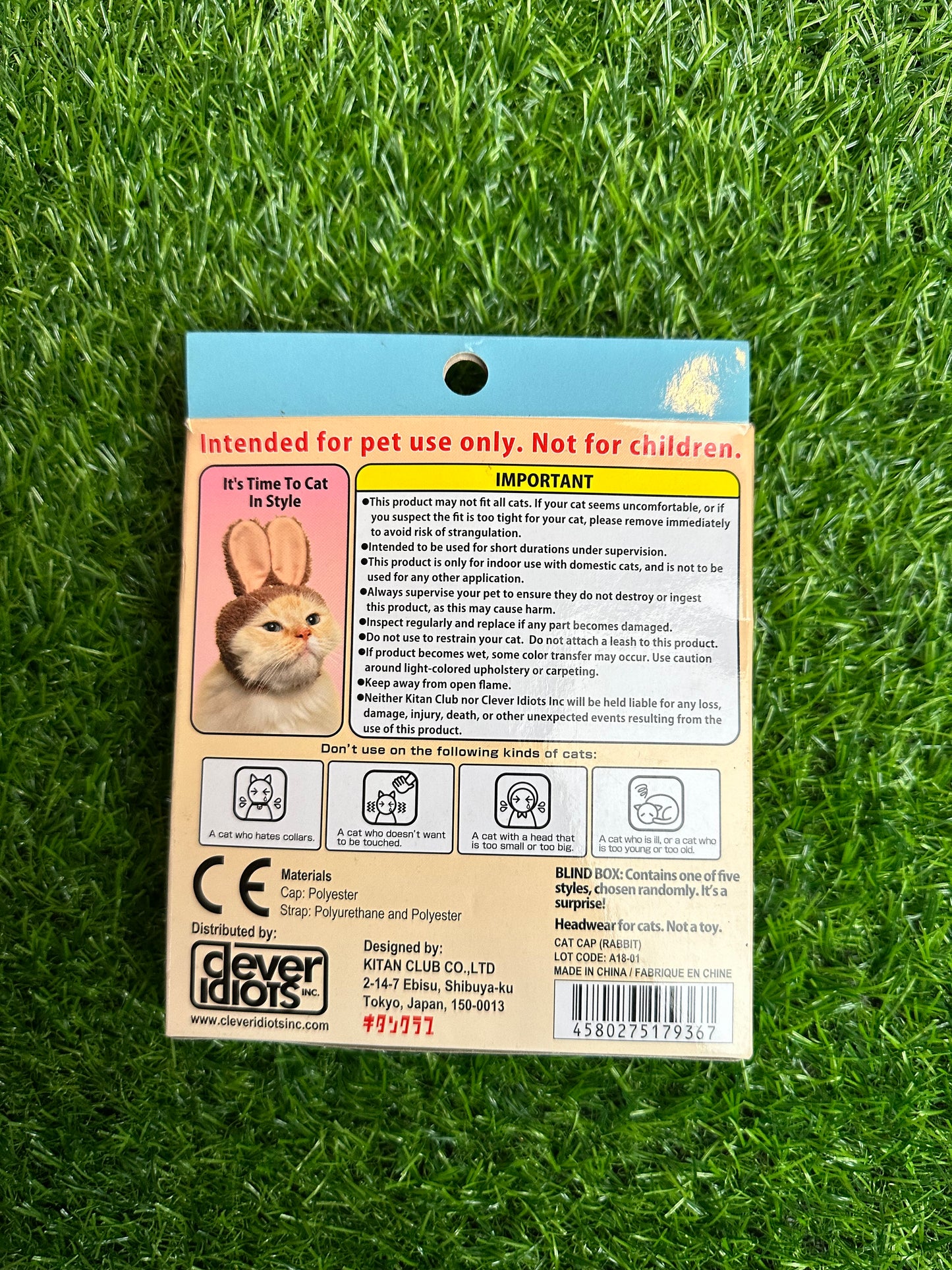 Touca Orelhas de Coelho para Gatos
