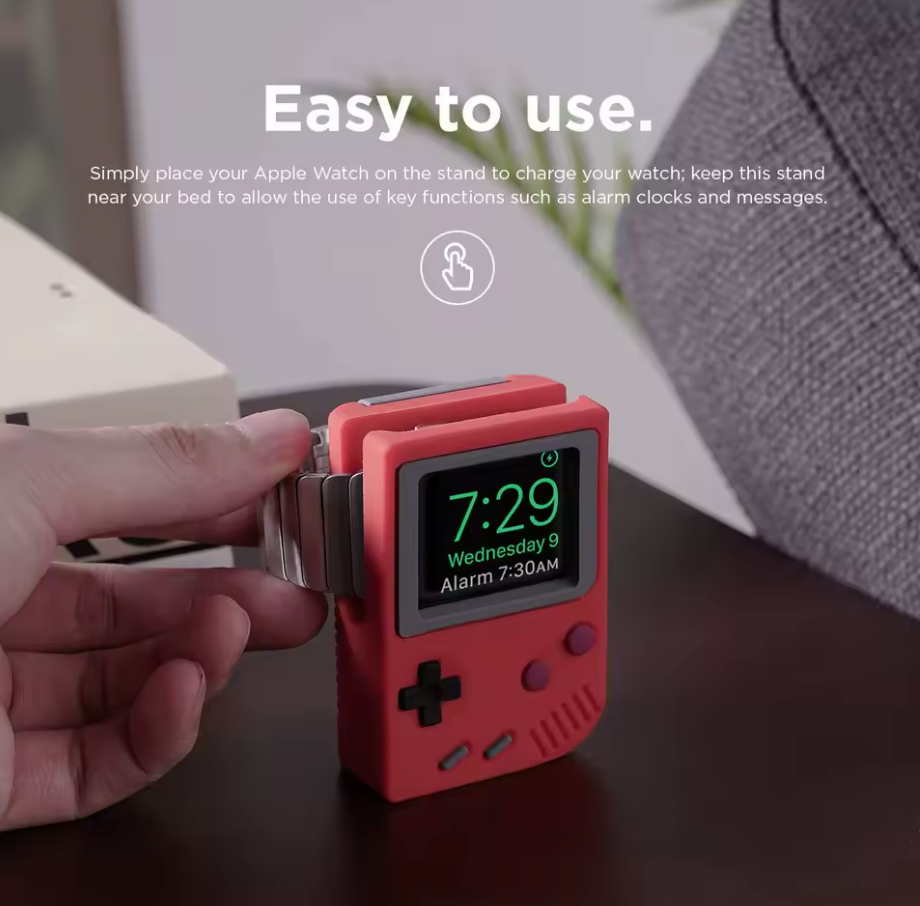 Suporte para Apple Watch Retrô Game Gameboy (vermelho)