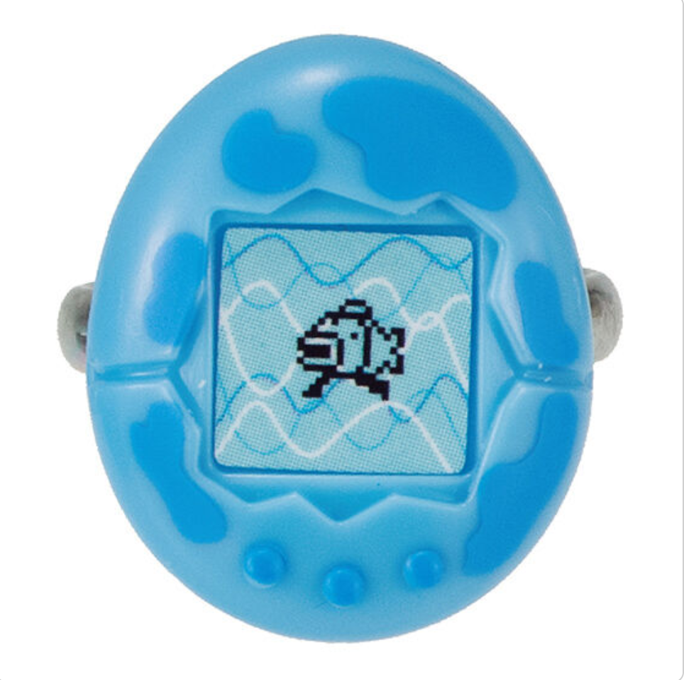 Anel Tamagotchi Bandai - Miniatura (azul claro)
